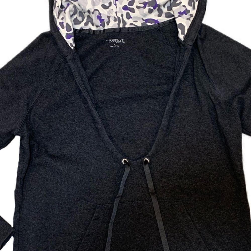 NY&CO hoodie White/purple animal print hood - Picture 6 of 11